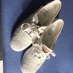 Lace Keds. Cream color. Never worn.